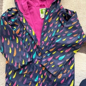 Oakiwear Colorful Kids Raincoat with Raindrop Pattern